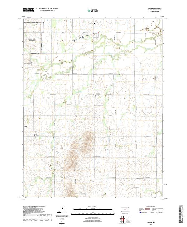 US Topo 7.5-minute map for Smolan KS