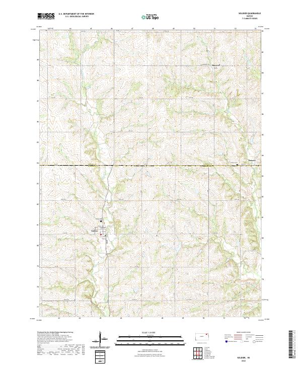 US Topo 7.5-minute map for Soldier KS
