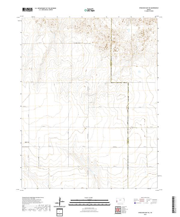US Topo 7.5-minute map for Syracuse East SE KS
