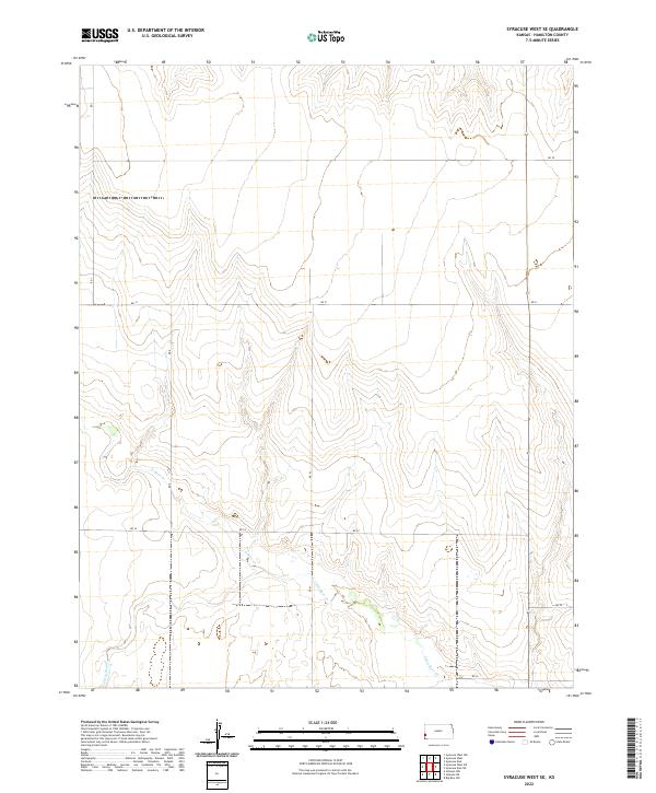 US Topo 7.5-minute map for Syracuse West SE KS