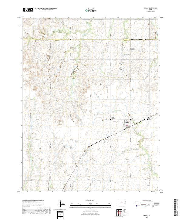 US Topo 7.5-minute map for Tampa KS