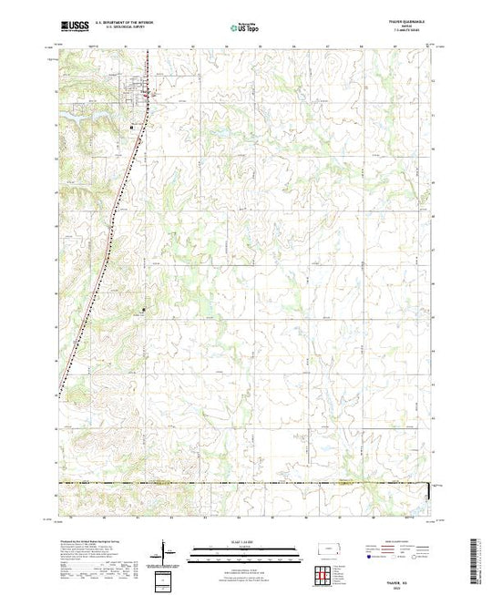 Thayer Indianamap US Topo 7.5-minute map for Thayer KS – American Map Store