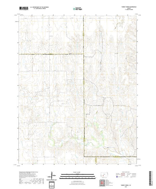 US Topo 7.5-minute map for Turkey Creek KS – American Map Store