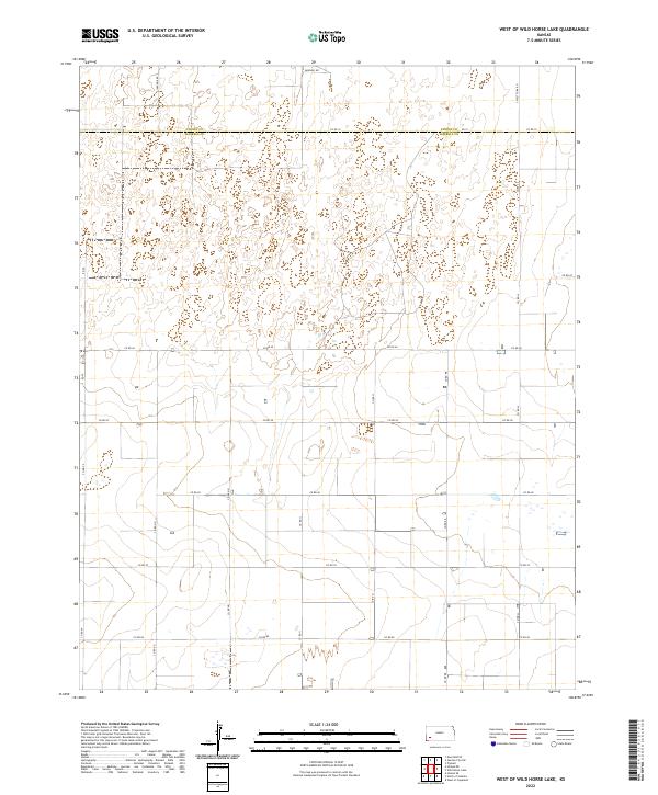 US Topo 7.5-minute map for West of Wild Horse Lake KS