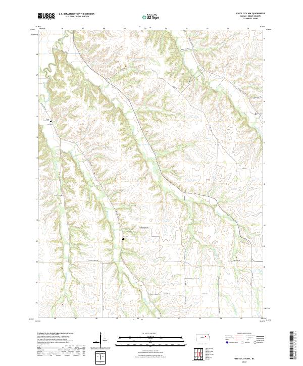 US Topo 7.5-minute map for White City NW KS