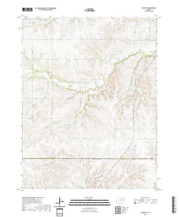 US Topo 7.5-minute map for Wilsey SE KS