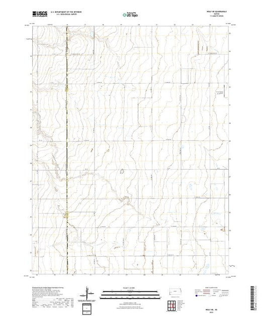 US Topo 7.5-minute map for Wolf NE KS – American Map Store