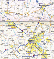 Kentucky and Tennessee Wall Map