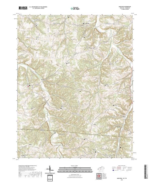 US Topo 7.5-minute map for Adolphus KYTN