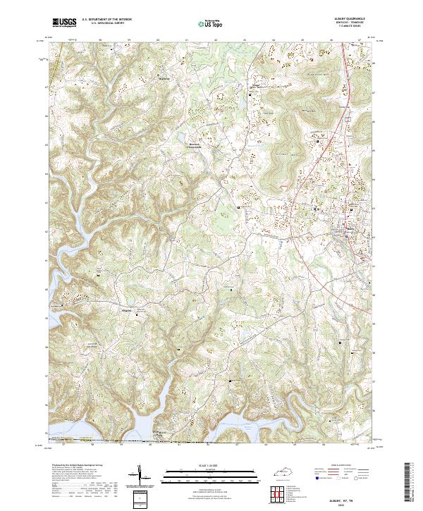 US Topo 7.5-minute map for Albany KYTN