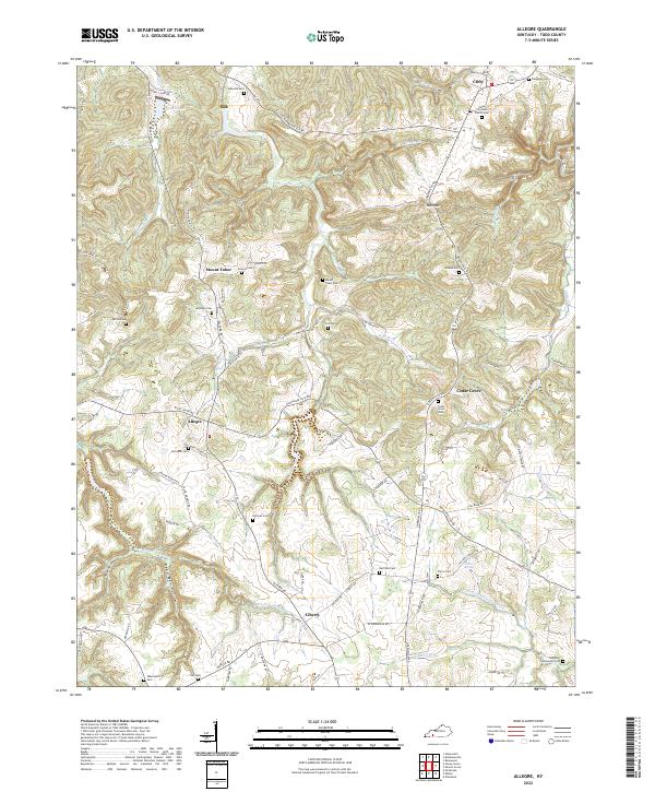 US Topo 7.5-minute map for Allegre KY