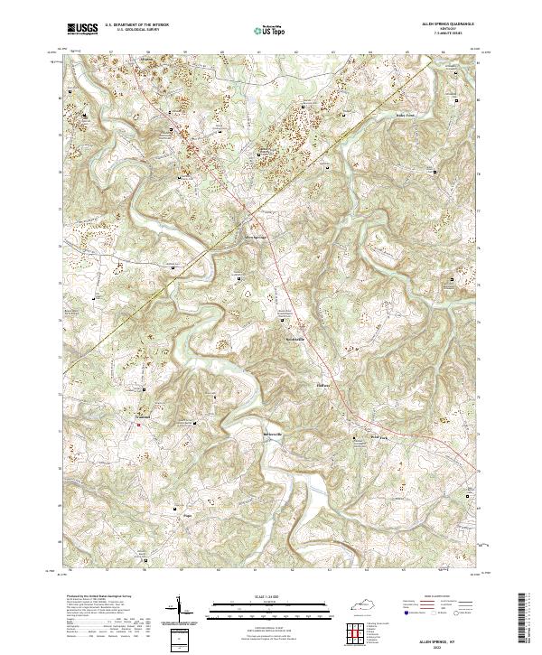 US Topo 7.5-minute map for Allen Springs KY