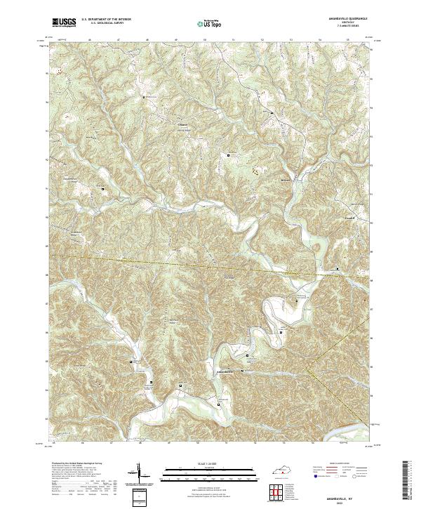 US Topo 7.5-minute map for Amandaville KY