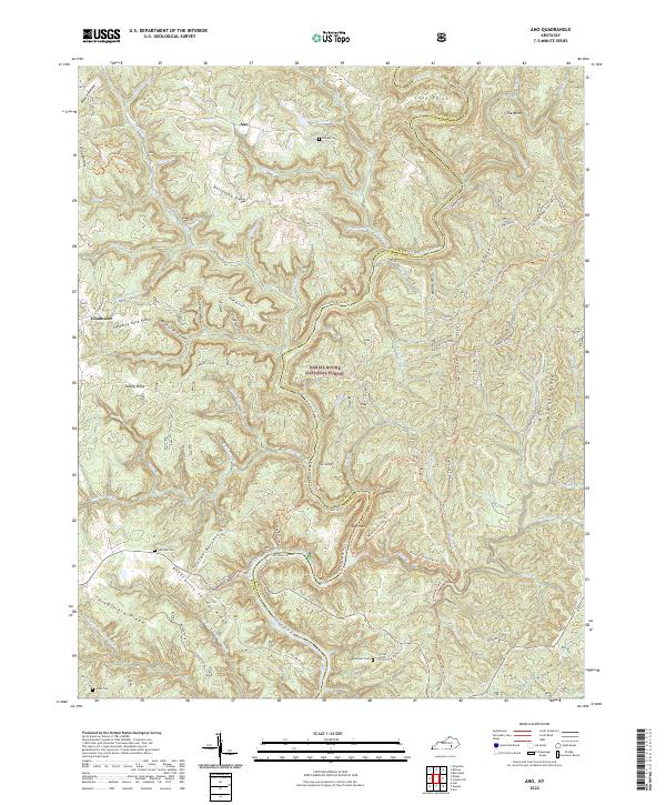 US Topo 7.5-minute map for Ano KY