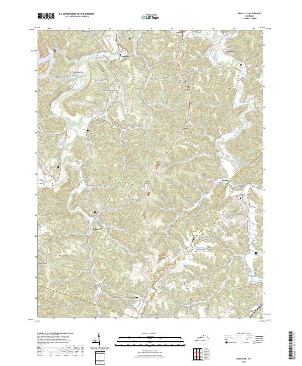US Topo 7.5-minute map for Argillite KY