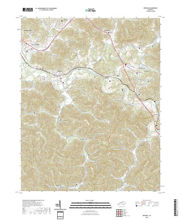 US Topo 7.5-minute map for Artemus KY