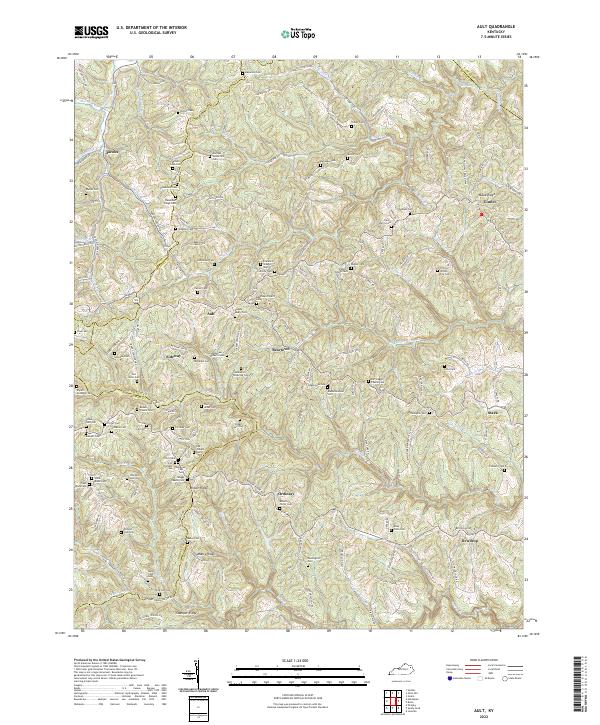US Topo 7.5-minute map for Ault KY