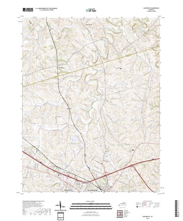 US Topo 7.5-minute map for Austerlitz KY