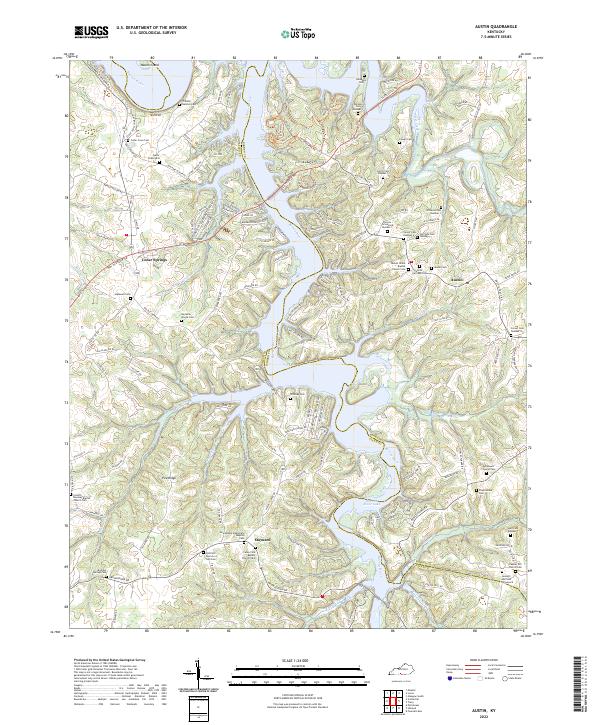 US Topo 7.5-minute map for Austin KY