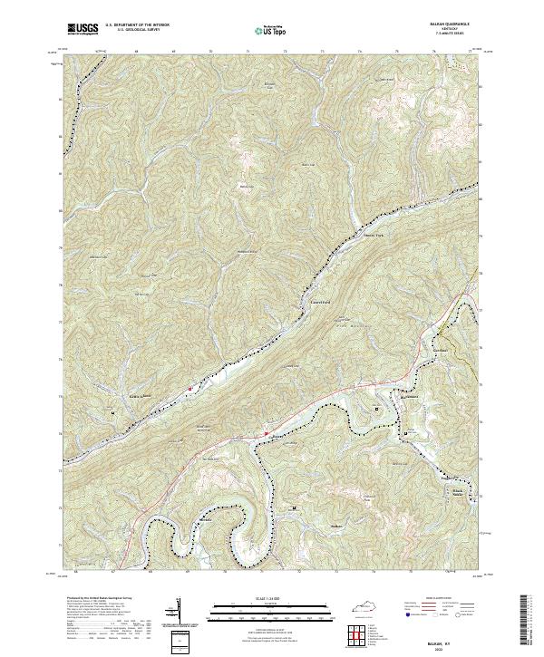 US Topo 7.5-minute map for Balkan KY