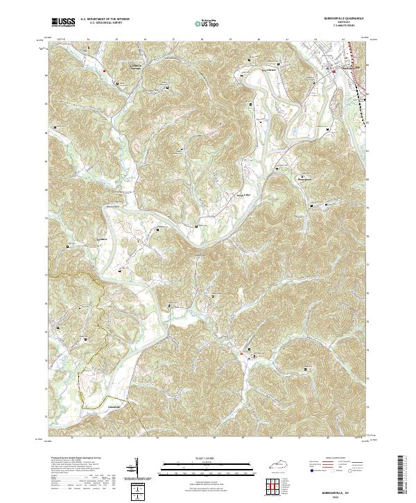 US Topo 7.5-minute map for Barbourville KY