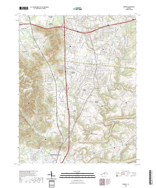 US Topo 7.5-minute map for Brooks KY