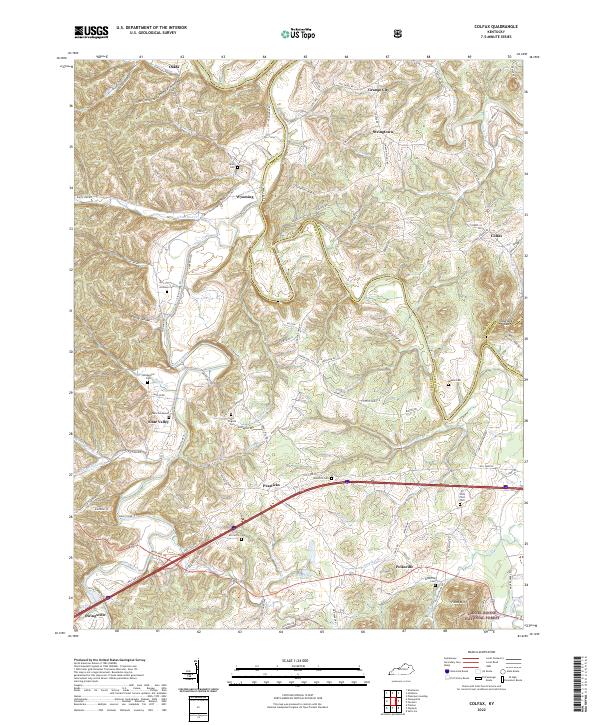 US Topo 7.5-minute map for Colfax KY