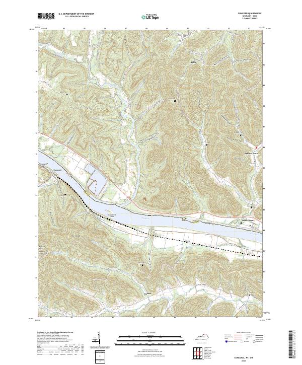 US Topo 7.5-minute map for Concord KYOH