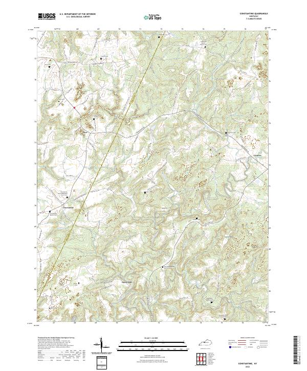 US Topo 7.5-minute map for Constantine KY