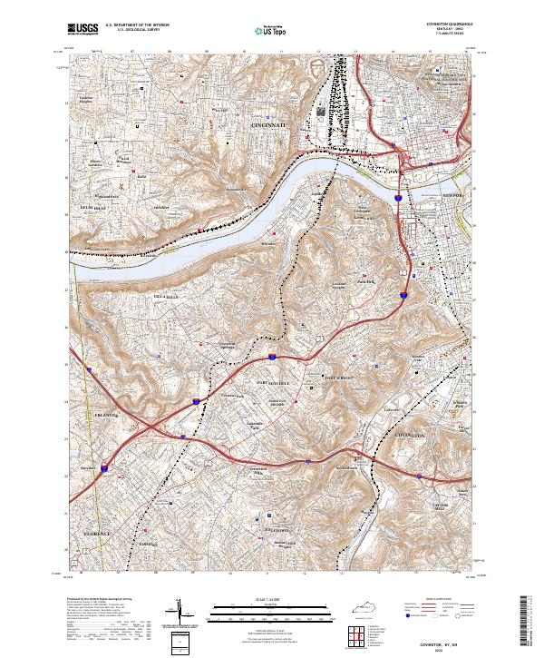 US Topo 7.5-minute map for Covington KYOH
