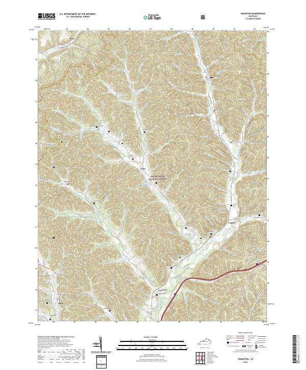 US Topo 7.5-minute map for Cranston KY