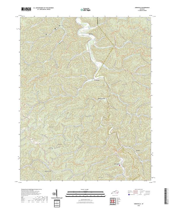 US Topo 7.5-minute map for Creekville KY