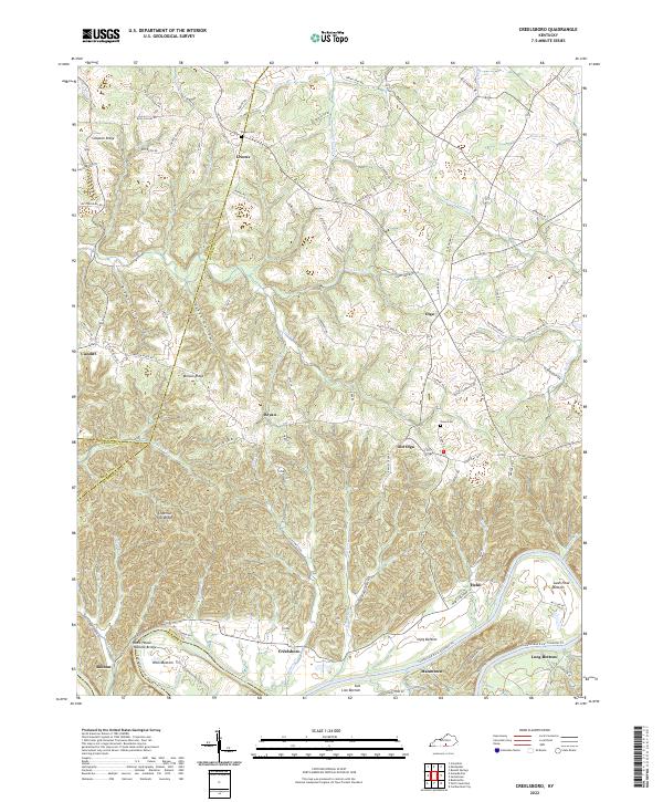 US Topo 7.5-minute map for Creelsboro KY