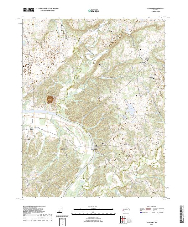 US Topo 7.5-minute map for Dycusburg KY