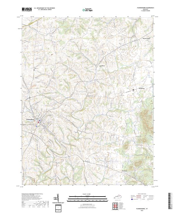 US Topo 7.5-minute map for Flemingsburg KY