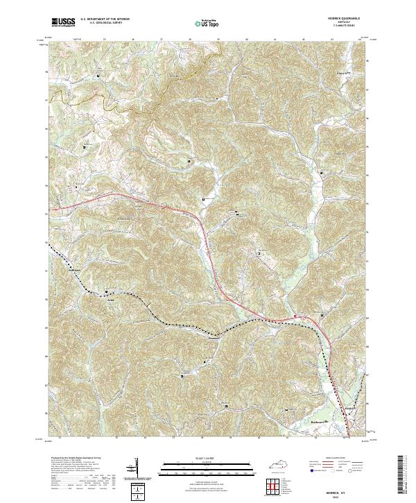 US Topo 7.5-minute map for Heidrick KY