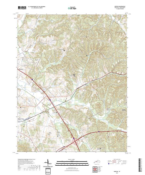 US Topo 7.5-minute map for Horton KY