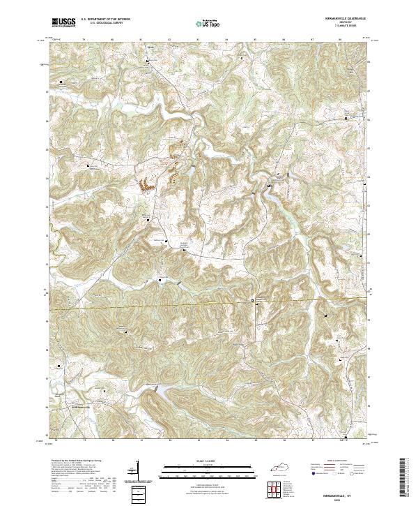 US Topo 7.5-minute map for Kirkmansville KY