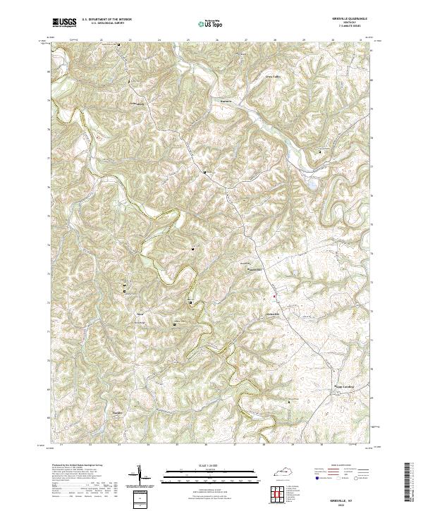 US Topo 7.5-minute map for Kirksville KY