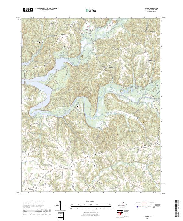 US Topo 7.5-minute map for Knifley KY