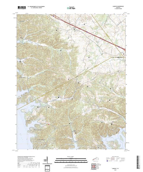 US Topo 7.5-minute map for Lamasco KY