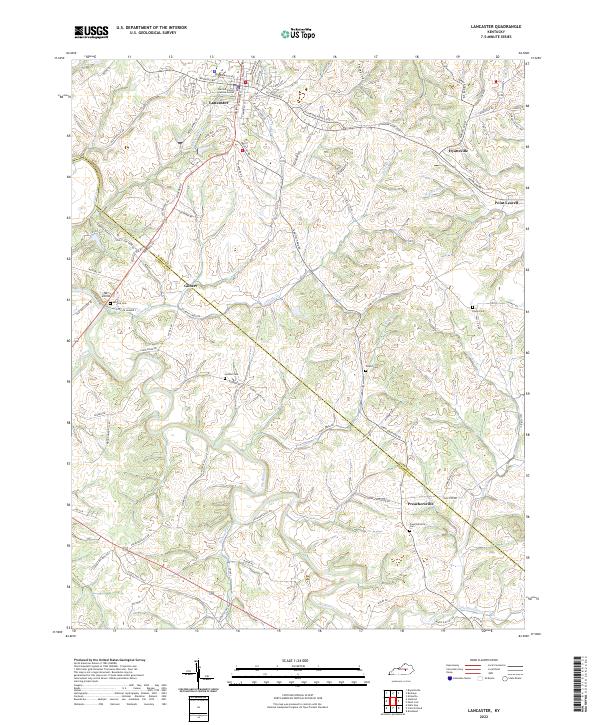 US Topo 7.5-minute map for Lancaster KY