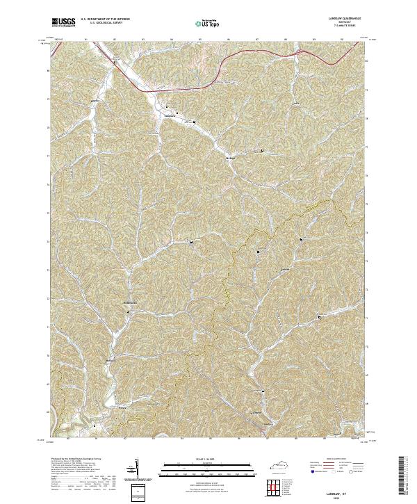 US Topo 7.5-minute map for Landsaw KY