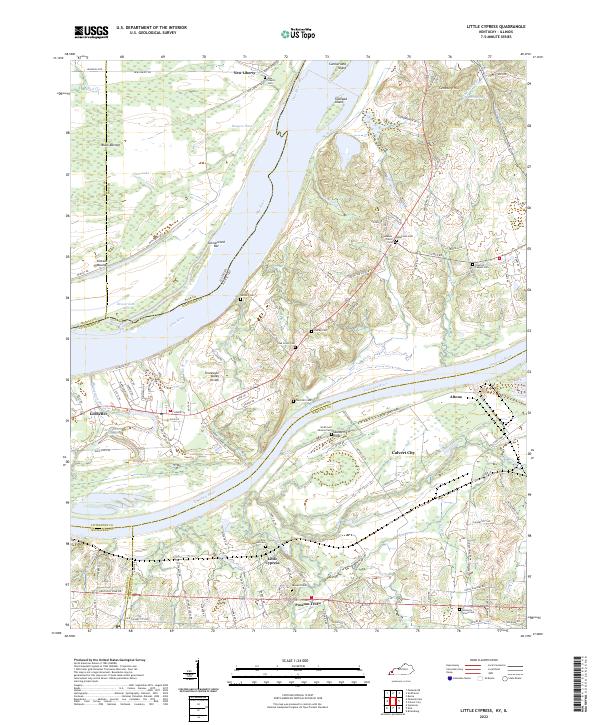 US Topo 7.5-minute map for Little Cypress KYIL