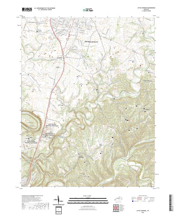 US Topo 7.5-minute map for Little Hickman KY