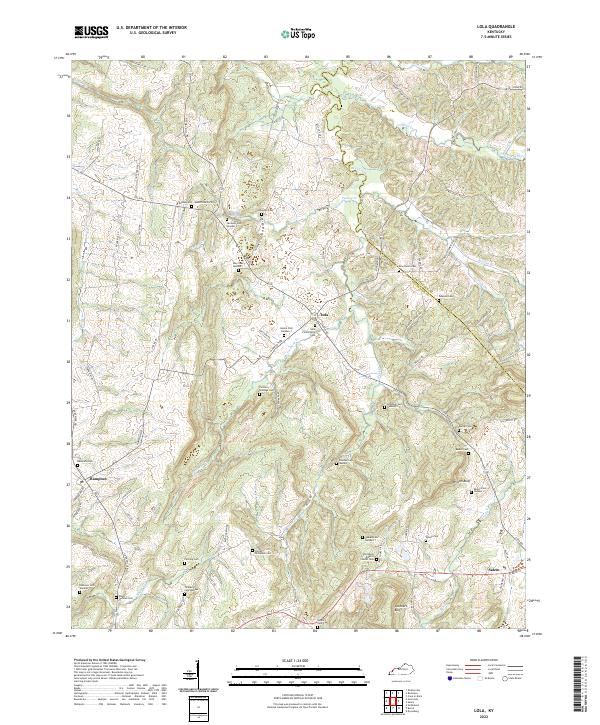 US Topo 7.5-minute map for Lola KY