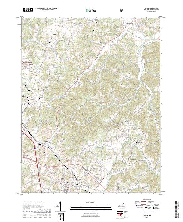 US Topo 7.5-minute map for London KY