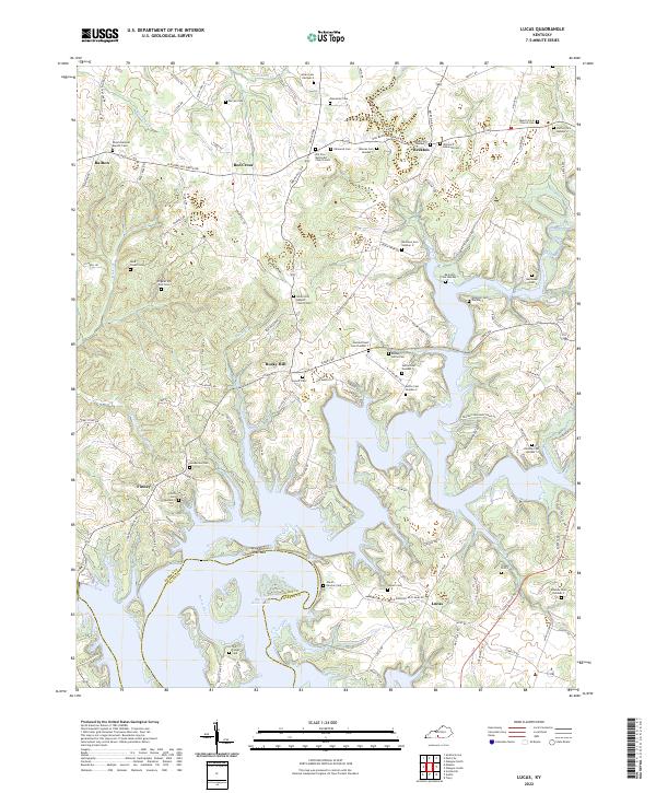 US Topo 7.5-minute map for Lucas KY