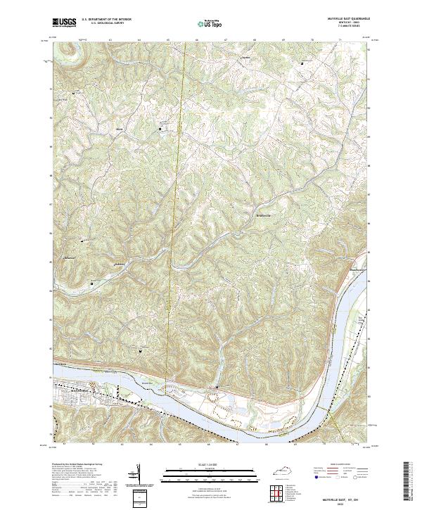 US Topo 7.5-minute map for Maysville East KYOH