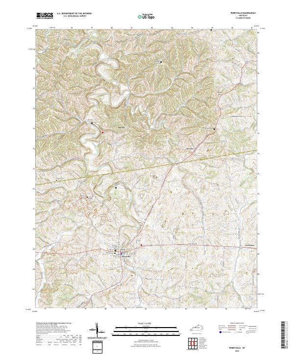 US Topo 7.5-minute map for Perryville KY